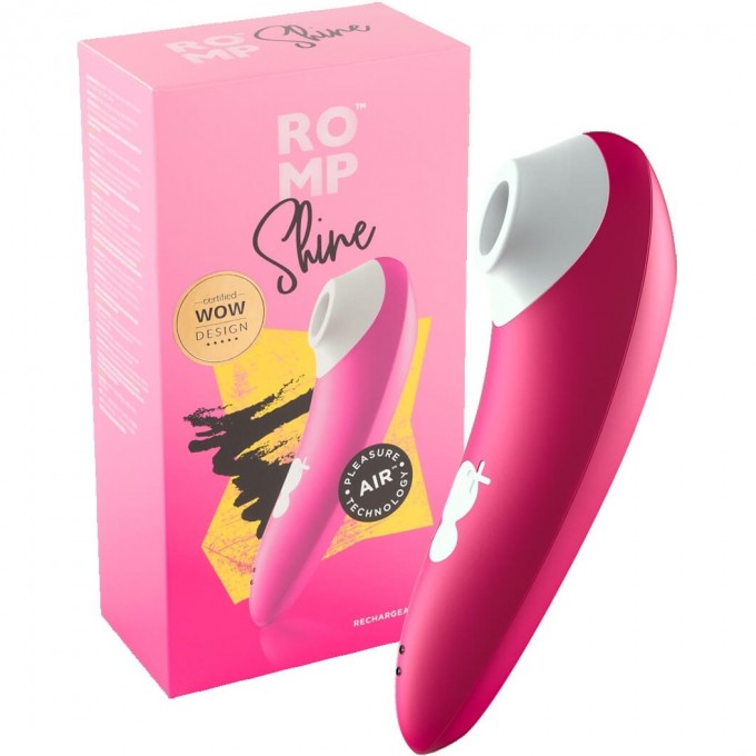 Бесконтактный клиторальный стимулятор WOMANIZER ROMP SHINE розовый + Подарок RPSTSG3