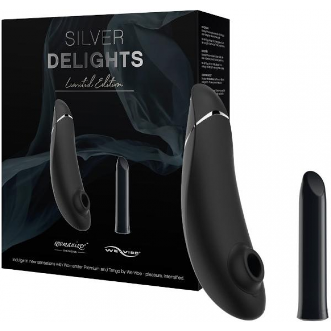 Набор WOMANIZER SILVER DELIGHTS черный + Подарок SNCV1SG9