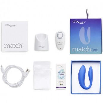 Вибратор для пар WOMANIZER We-Vibe Match голубой + Подарок